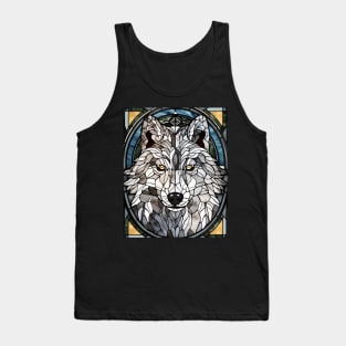 White wolf face Tank Top